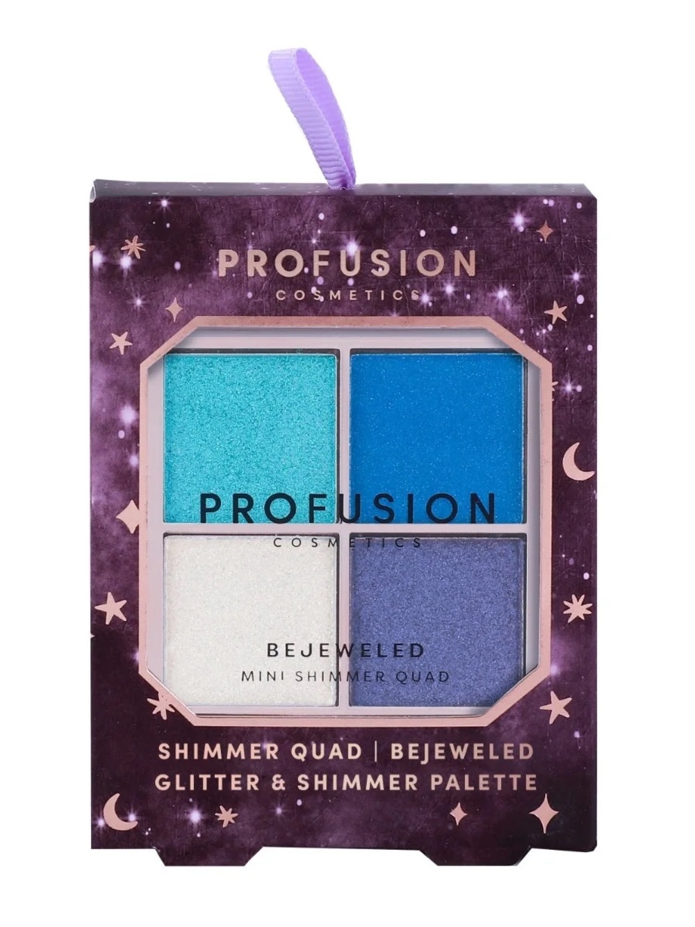 Profusion Cosmetics Bejeweled Mini Shimmer Quad - Blue & Teal